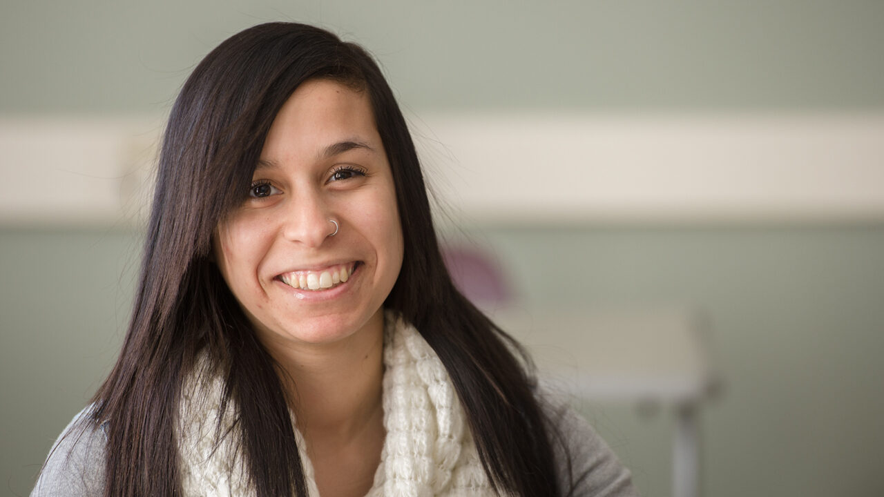 Smiling student