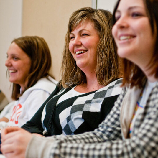 Students participate in classroom discussion