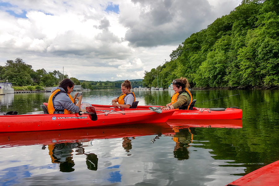 Students Kayaking