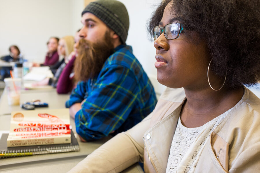 Students focused in class